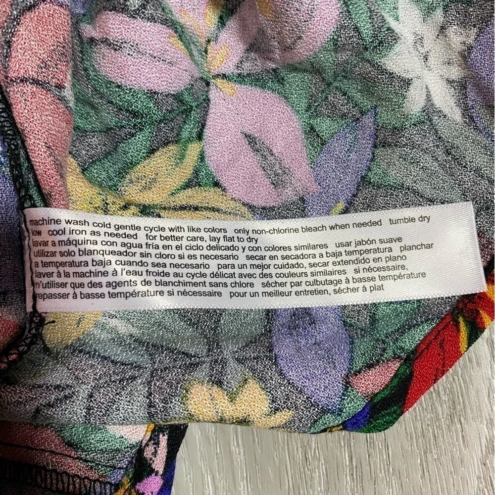 ELOQUII Elements Plus Size Knot Front Floral Print Flounce Dress, Size 20
